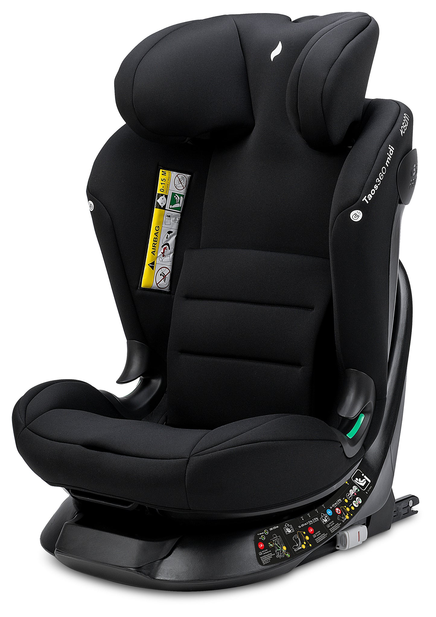 Seggiolino auto TAOS360 midi iSize da cm 76 a cm 150 altezza bambino - Da circa 9 mesi a circa 12 anni