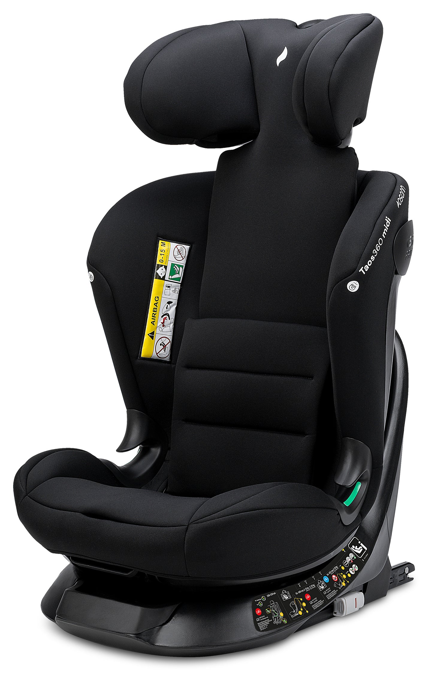 Seggiolino auto TAOS360 midi iSize da cm 76 a cm 150 altezza bambino - Da circa 9 mesi a circa 12 anni