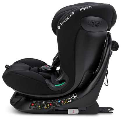 Seggiolino auto TAOS360 midi iSize da cm 76 a cm 150 altezza bambino - Da circa 9 mesi a circa 12 anni