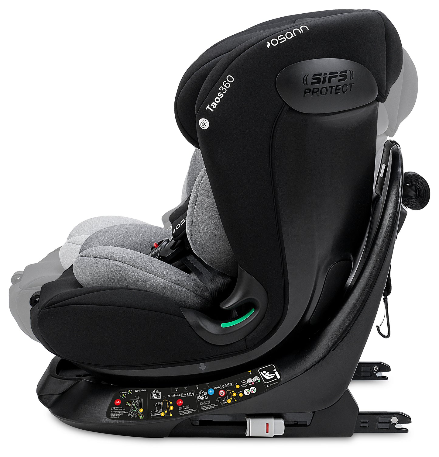 Seggiolino auto TAOS360 iSize da cm 40 a cm 150 altezza bambino - Dalla nascita a circa 12 anni